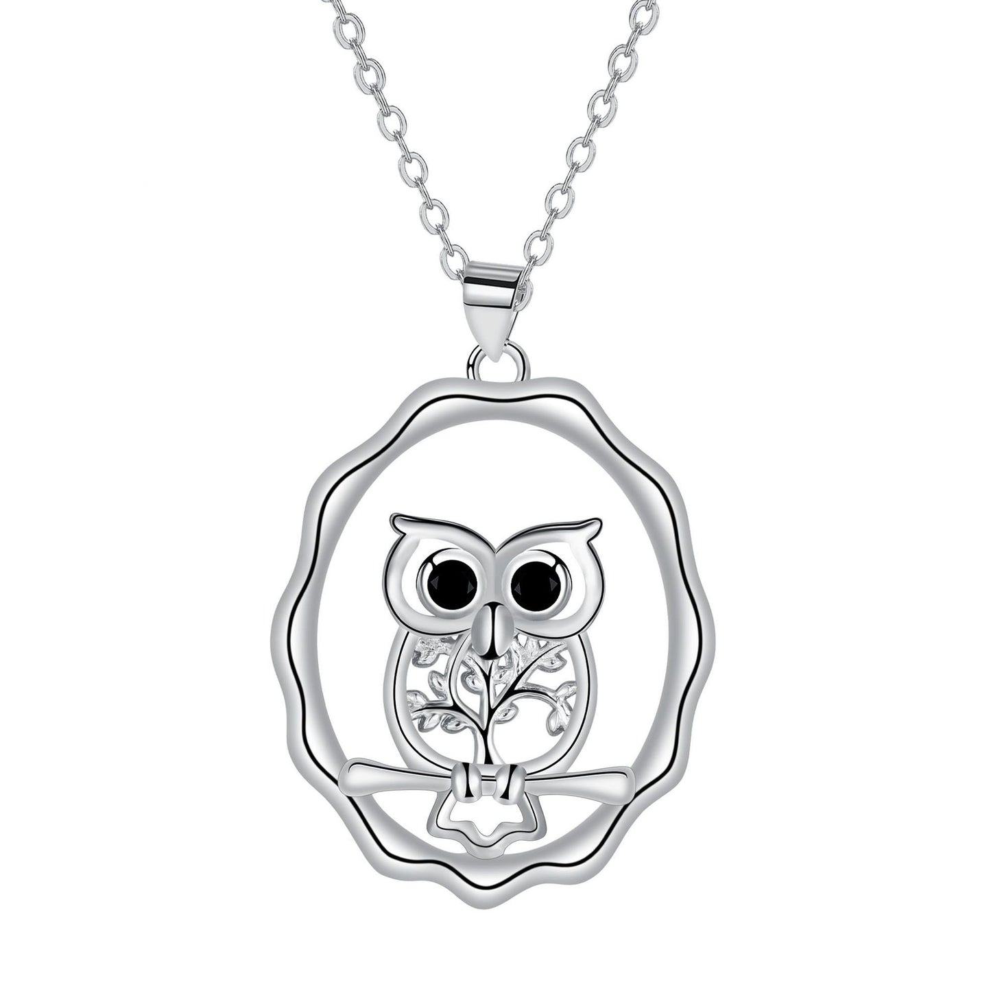 Retro Tree Of Life Owl Necklace Cute Vintage Jewelry