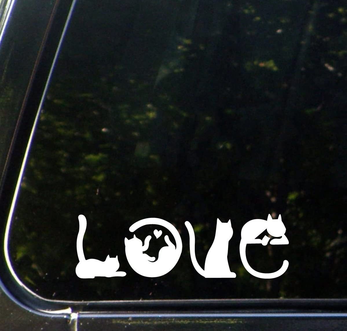 Cat Fight Love Car Vinyl Sticker