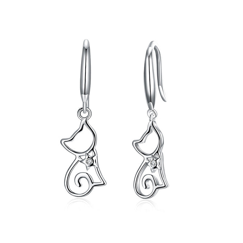 Cute Cat Animal Ear Stud Earrings