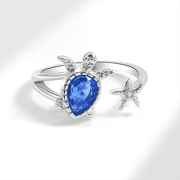 Beach Vacation Hawaiian Wind Summer Ocean Cute Animal Ring