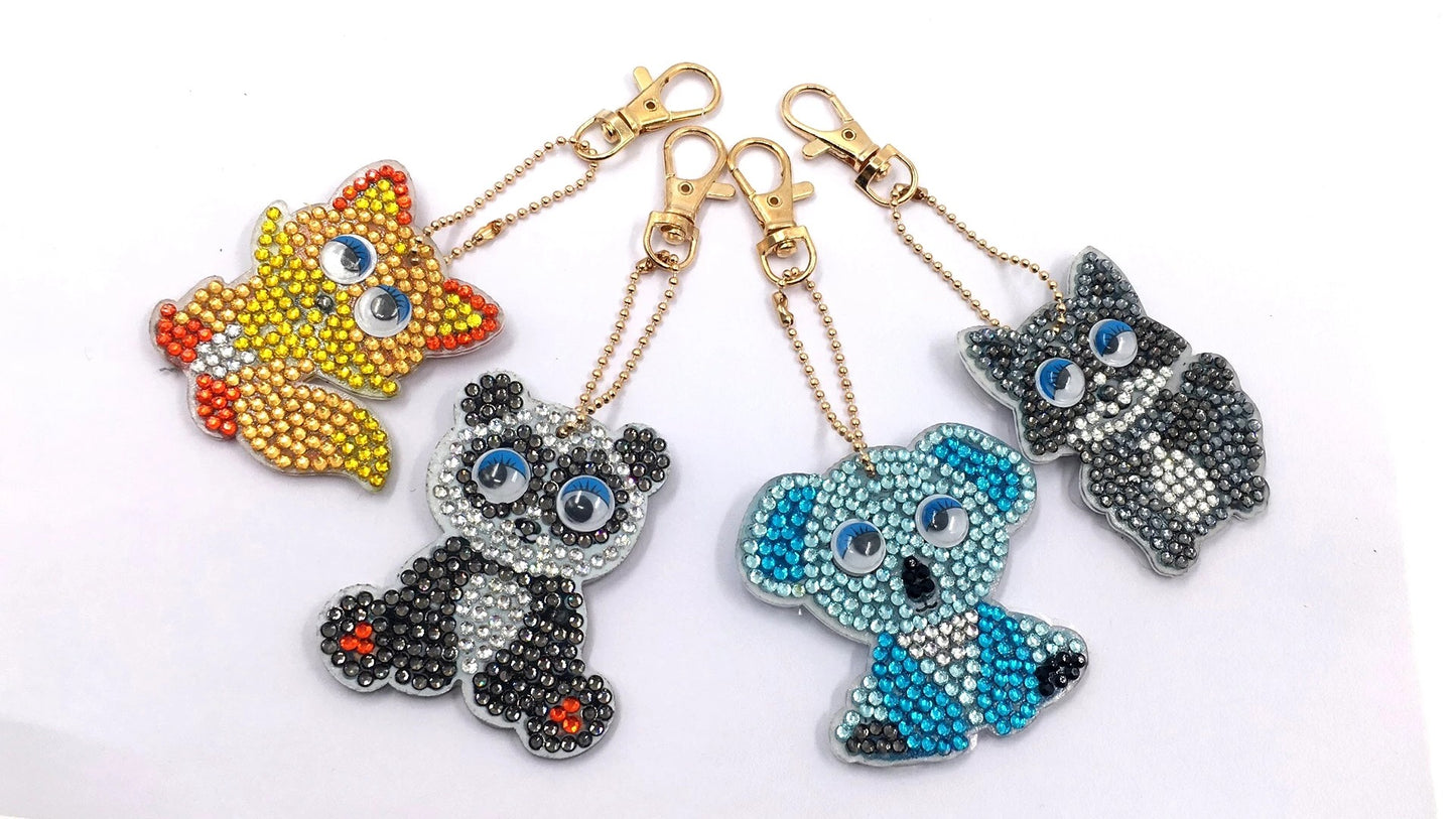 Cartoon animal diy keychain