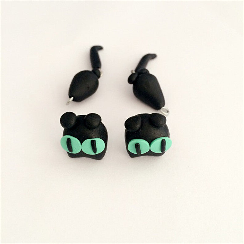 Animal Soft Clay Earrings Cute Cartoon Handmade Earrings