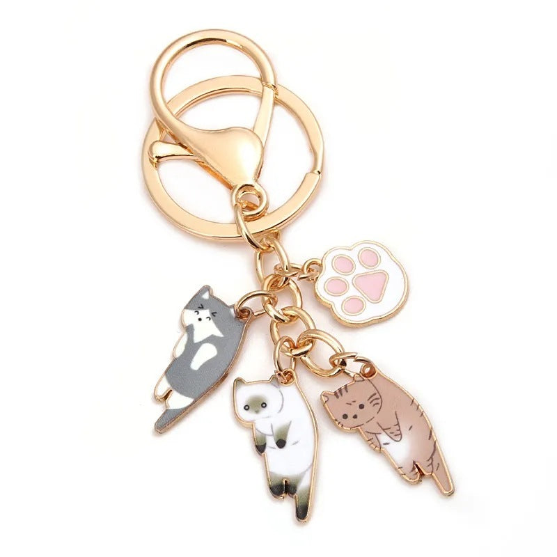 Cartoon Pet Cat Paw Keychain Ornaments