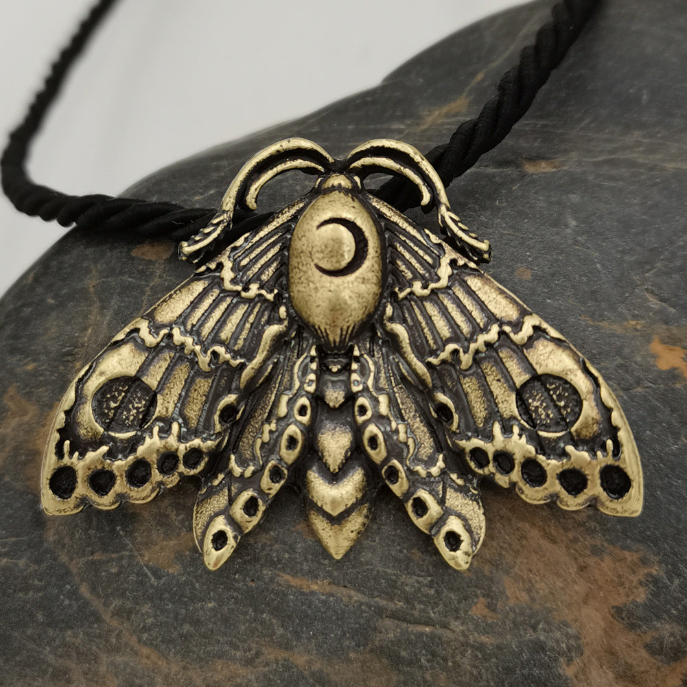 Skull Head Moth Necklace Popular European And American Accessories Animal Pendant Ladies Jewelry