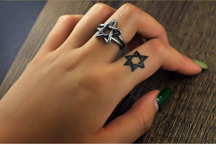 Pentagram Ring Retro Ring