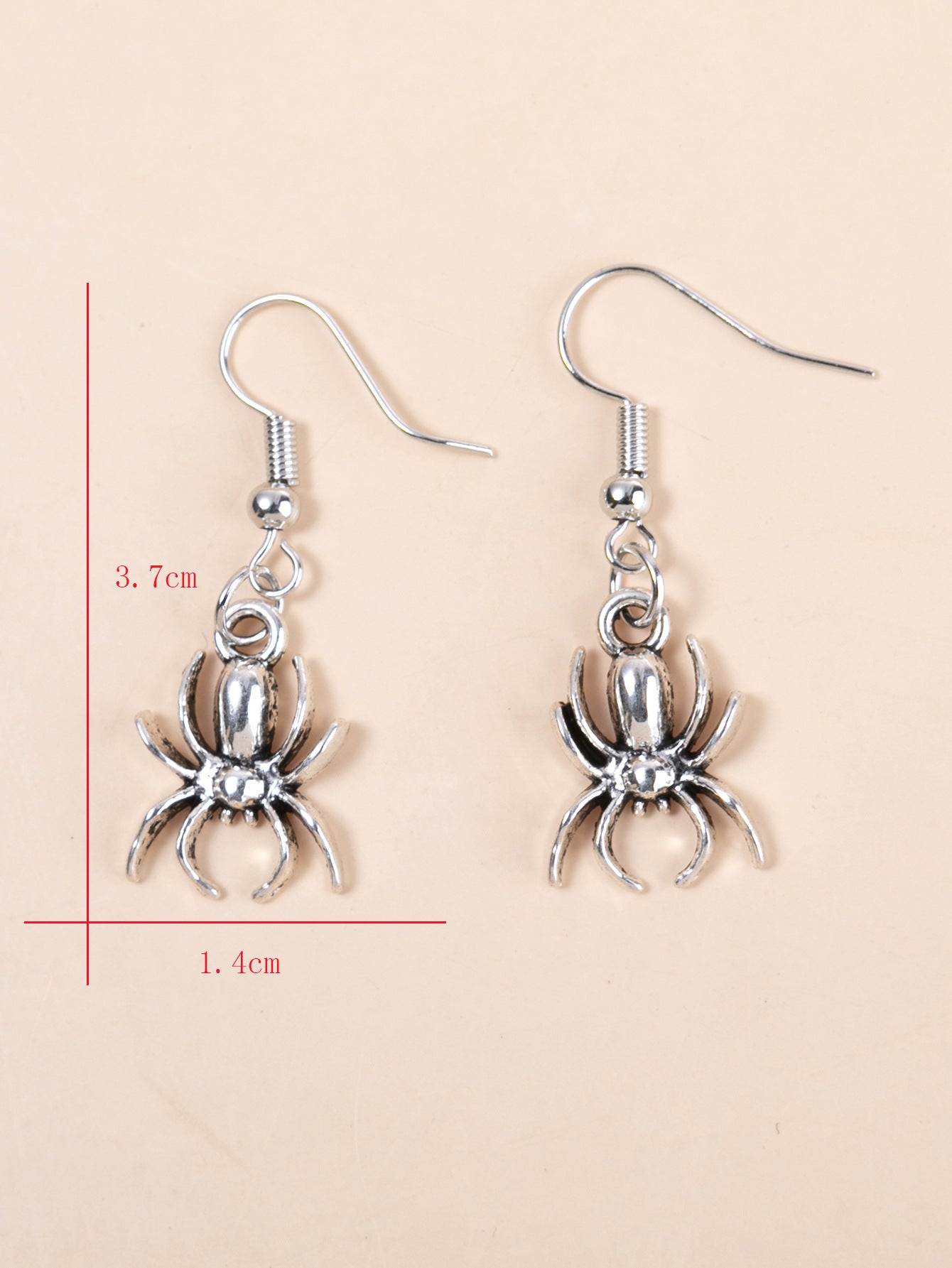 Cartoon Alloy Insect Animal Spider Retro Simple Pendant Earrings