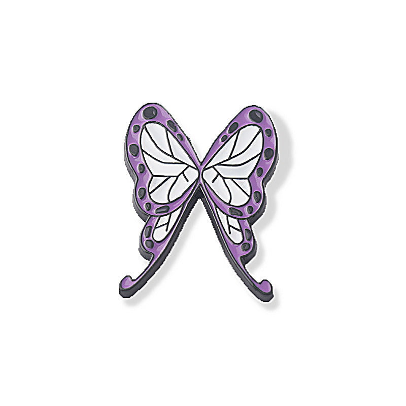 Color Butterfly Keychain Hairpin Brooch Pendant