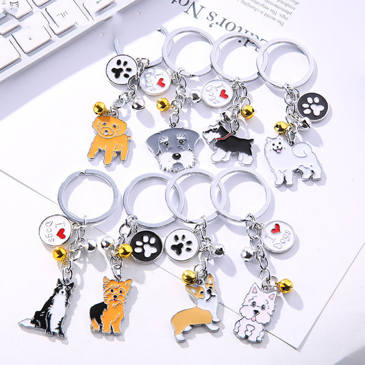 Creative Metal Pet Dog Key Chain Pendant