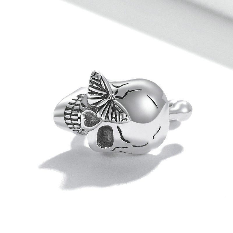 Skull And Butterfly Ear Cuff Single Fashion Skull Earring