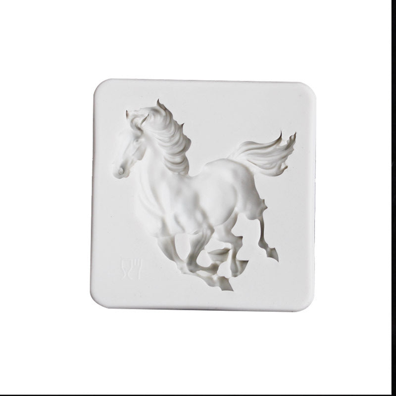 Pentium's Horse Liquid Silicone Mold Fondant Cake Soft Pottery Clay Epoxy Modeling