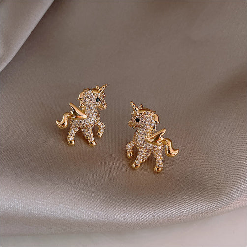 Animal Series Full Gemstone Earrings Ladies