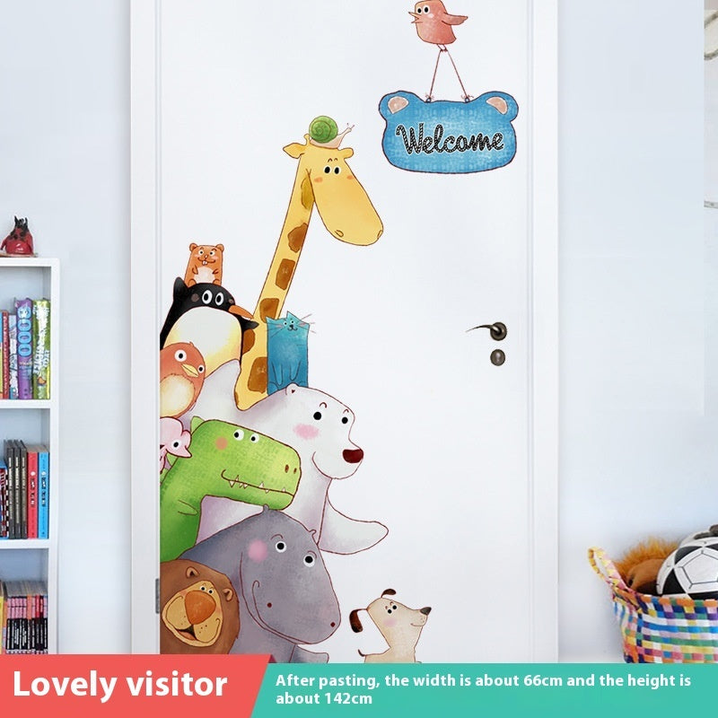 Door Sticker Self-adhesive Sticker Wall Sticker Decorative Painting Door Renovation