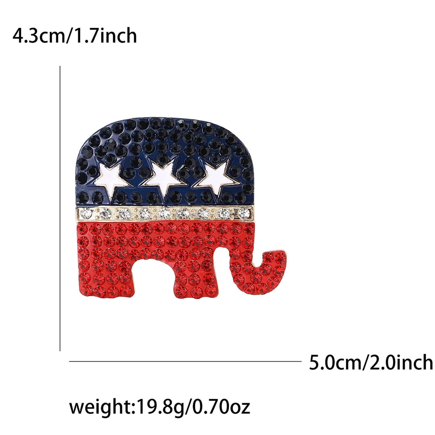 European And American Fashion Alloy Elephant Brooch