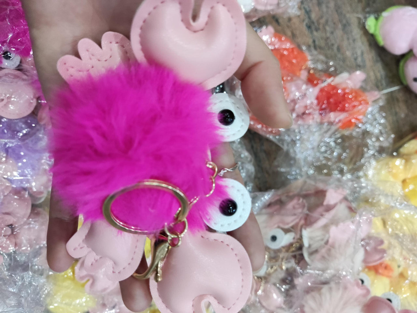 Cartoon Cute Crab Keychain Pendant