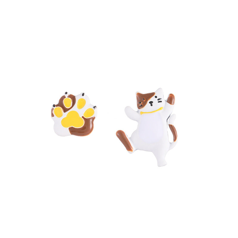 Women's Asymmetric Cartoon Animal Earrings Jewelry