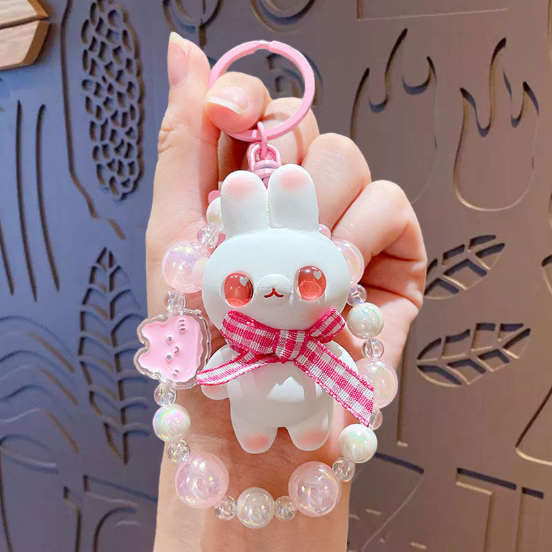 Cartoon Beaded Cute Bunny Doll Keychain