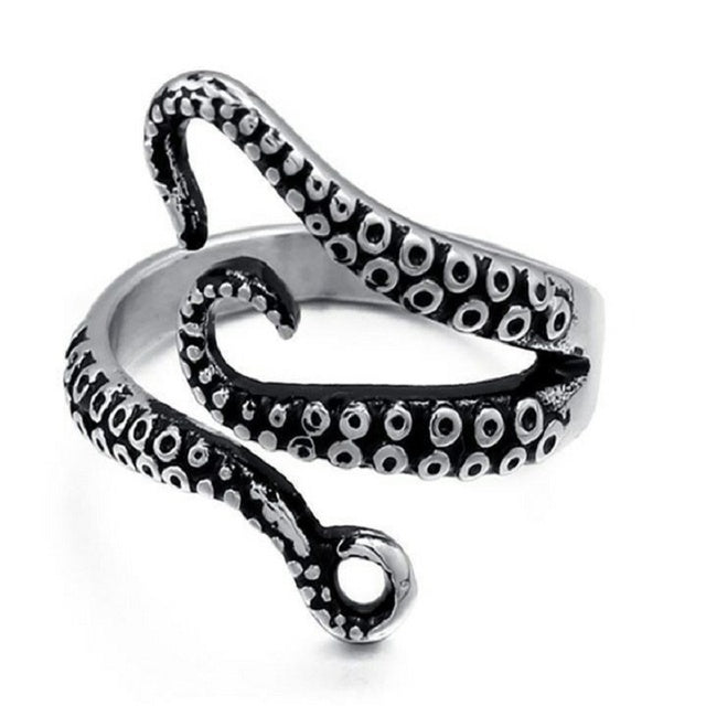 Vintage Punk Snake Dragon Animal Ring