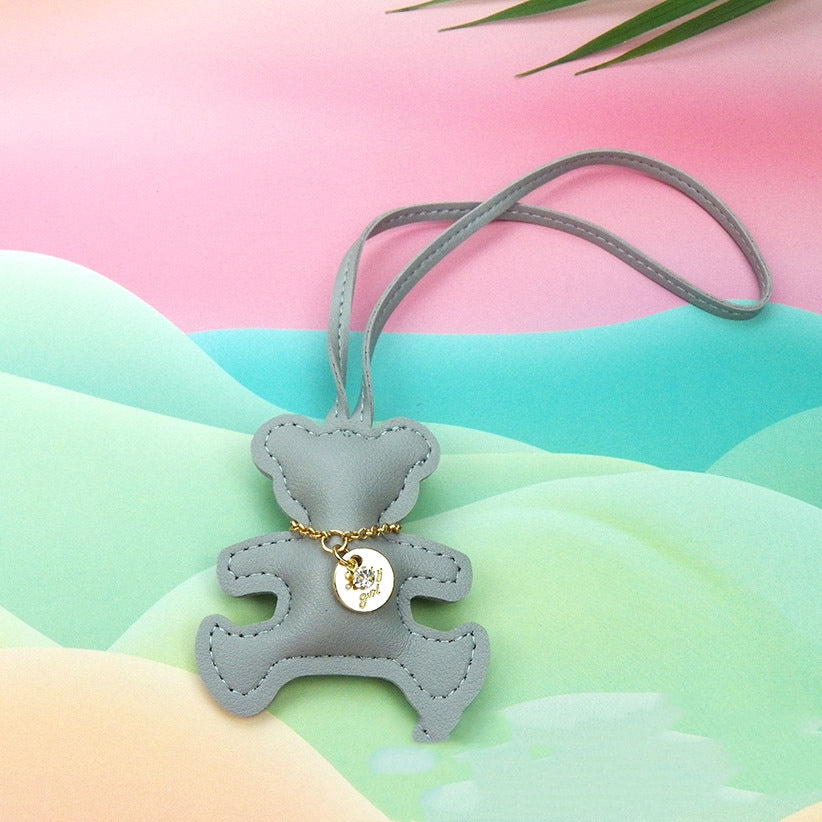 Leather Bear Pendant Business Gift Keychain