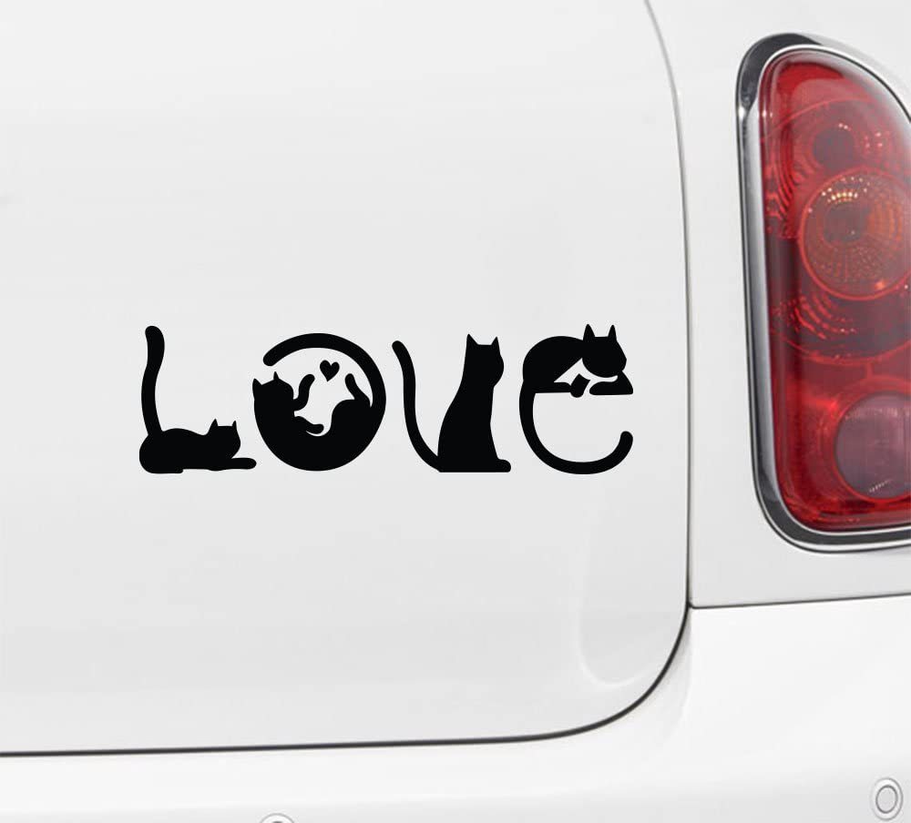 Cat Fight Love Car Vinyl Sticker