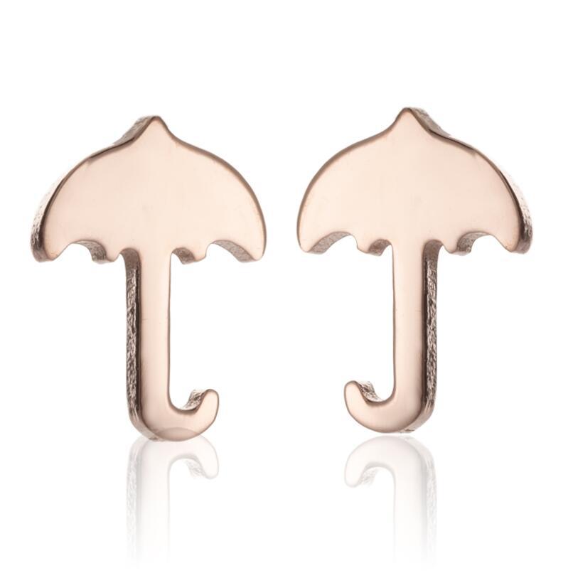 Simple Stainless Steel Ghost Stud Earrings Small Animal