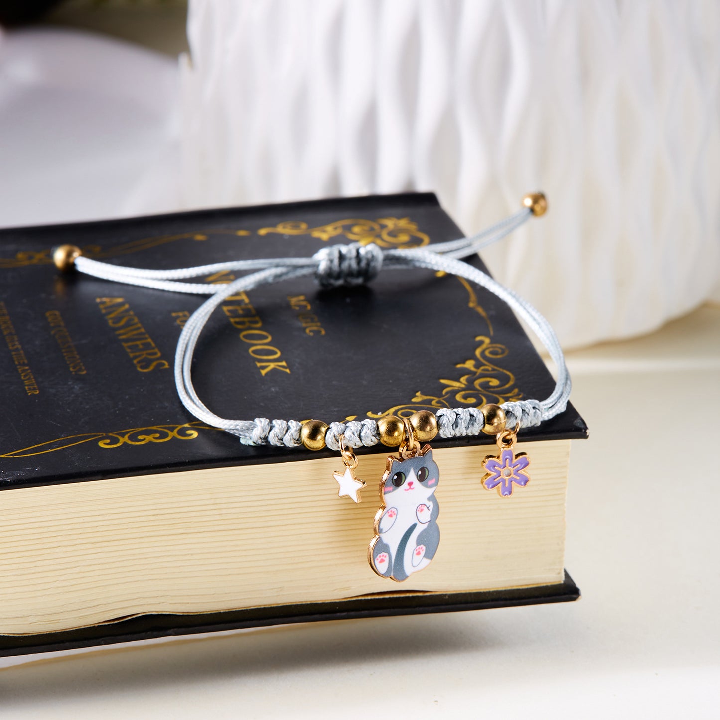 Cat Bracelet Women's Cute Fashion Pendant Woven