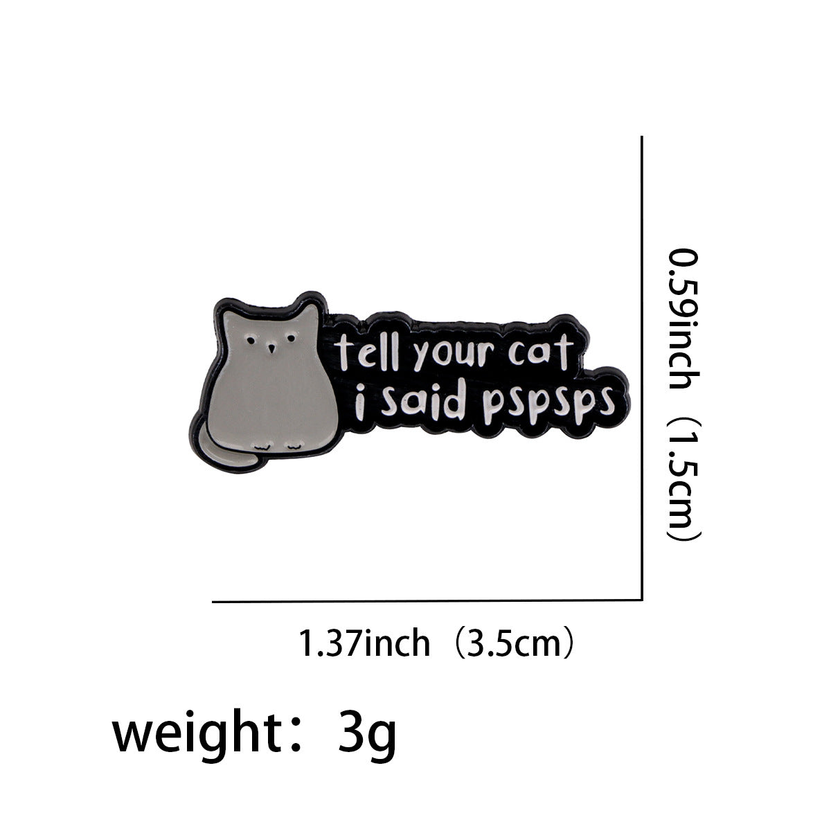 Cartoon Animal Black Cat Pin Alloy Badge