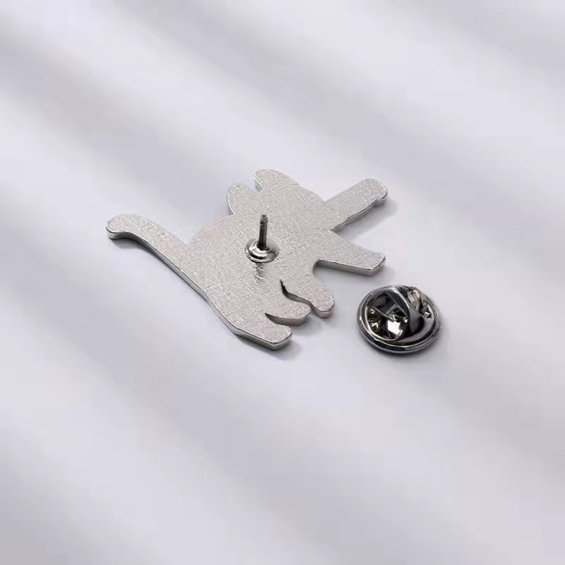 Alloy Kitty Brooch Men's Cute Japanese Style Women's Trendy Cool Personality Ins Couple Badge