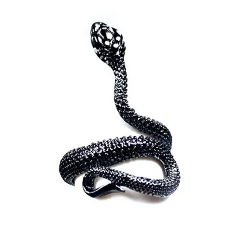 Animal Spirit Snake European And American Retro Punk Exaggerated And Personalized Men And Women Winding Snake Animal Opening Ring