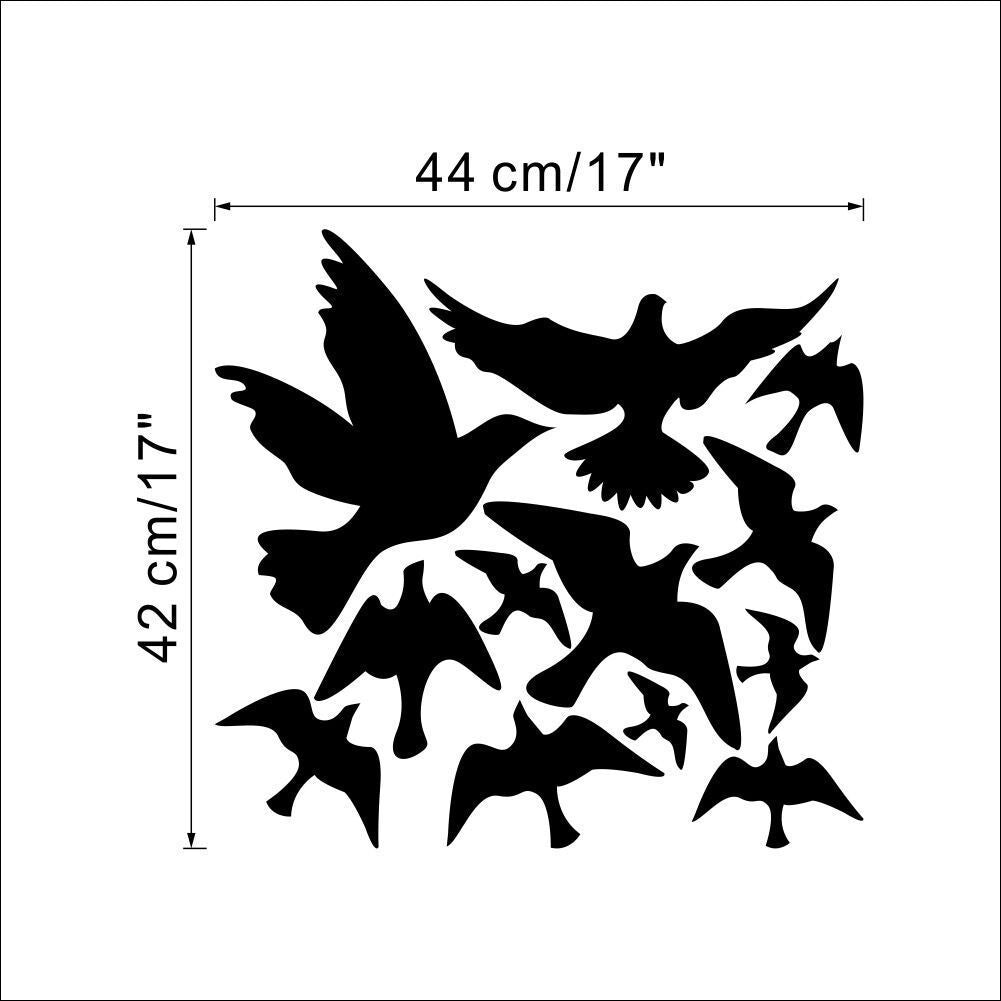 Bird sculpture background wall sticker