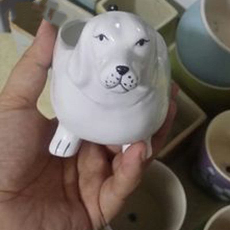 Succulent cartoon animal flower pot