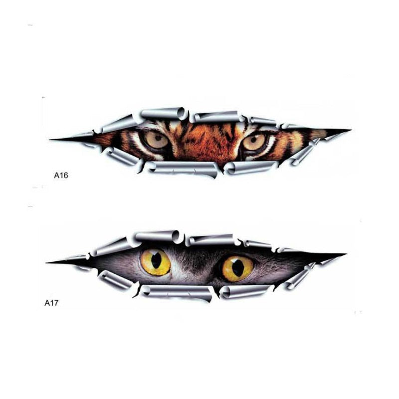 New Tiger Eye Eagle Eye Peeping Bumper Stickers Car Door Decoration 3D Sticker