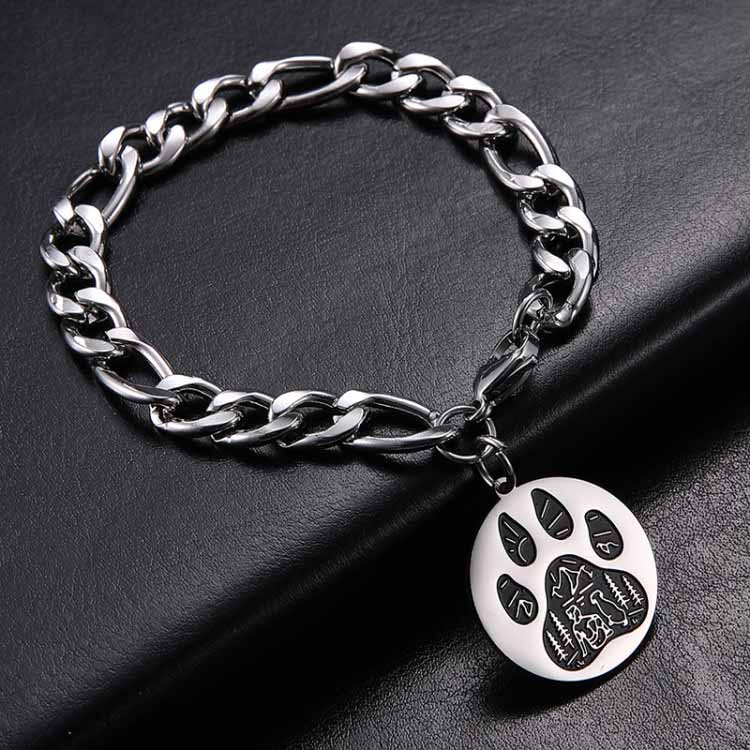 Fashionable Titanium Steel Cute Dog Claw Bracelet