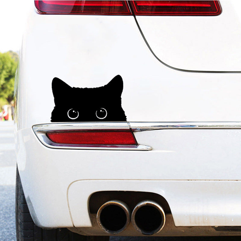 Cartoon Black Cat Automobile Sticker