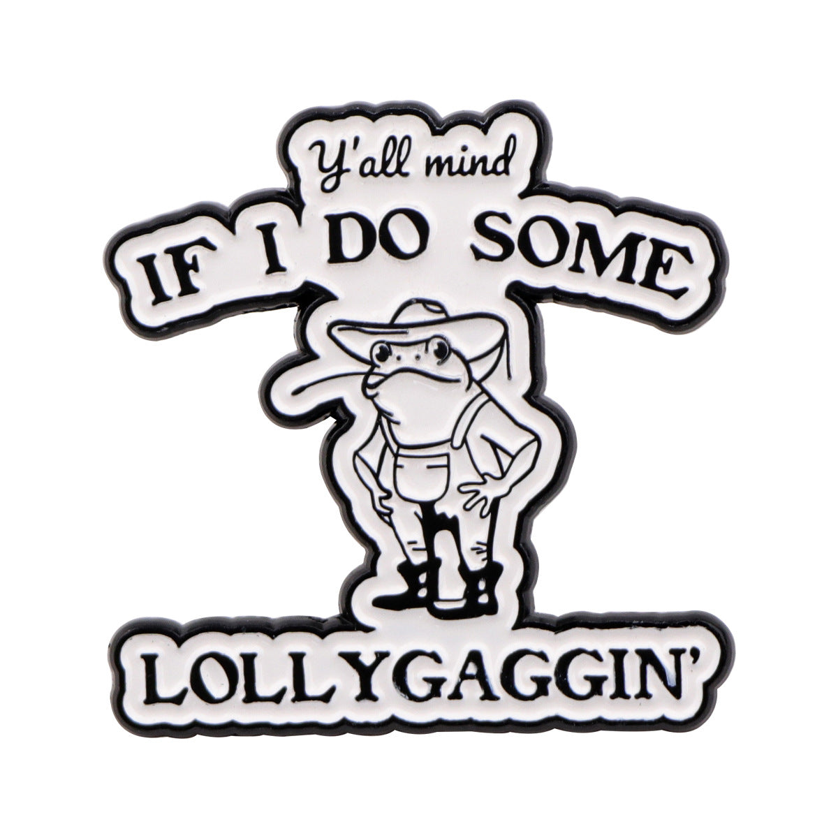 Frog Quotation Brooch Cartoon Golden M Badge Creative