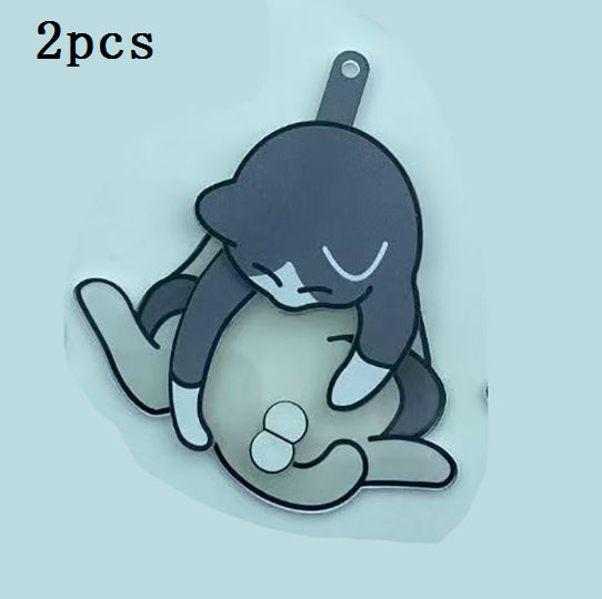 Creative Kitten Acrylic Pendant Keychain Student Cartoon Schoolbag Pendant