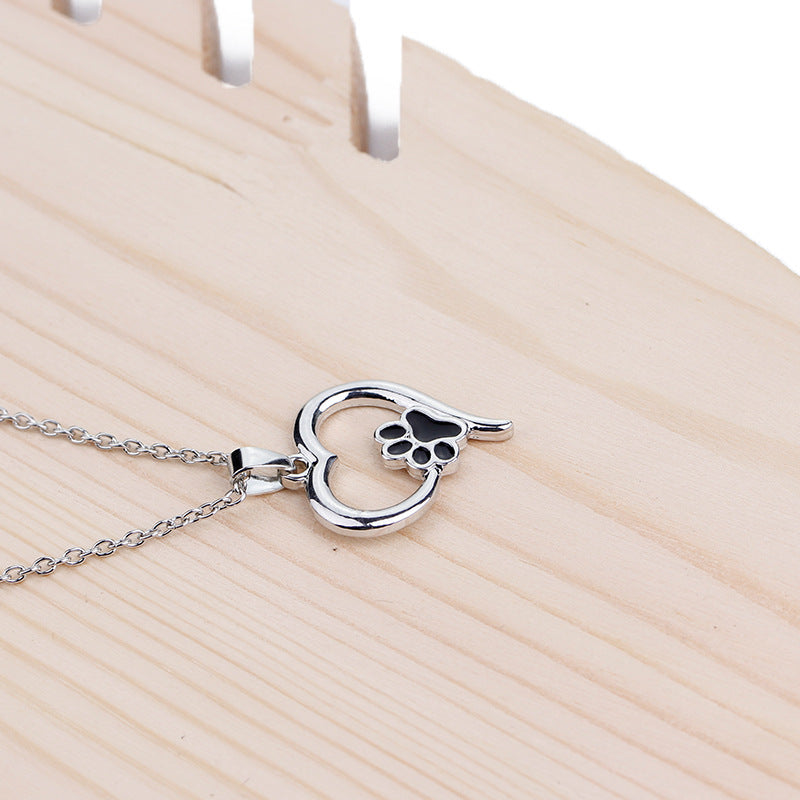 Pet dog paw necklace