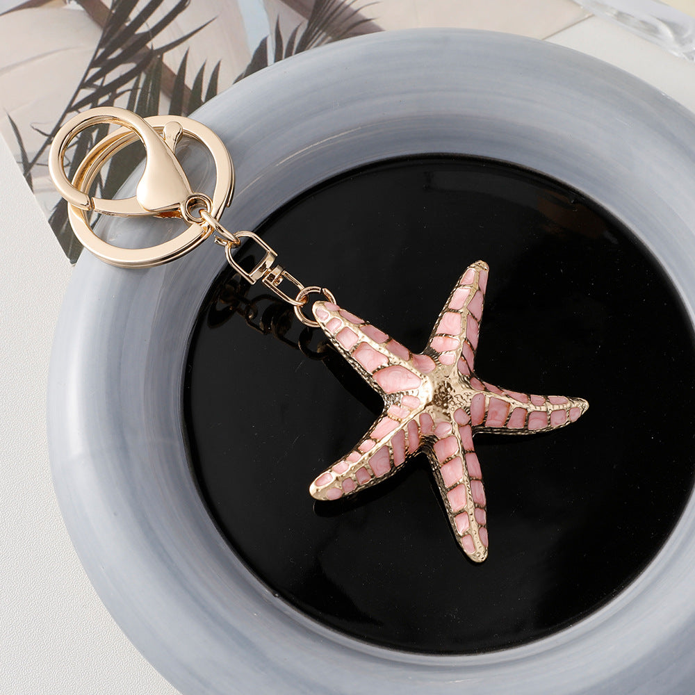 Starfish Shell Keychain Ocean Series