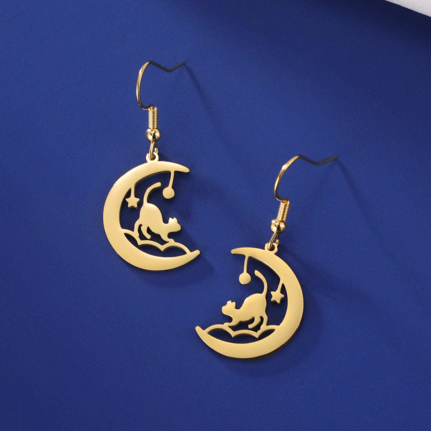 Women's Stainless Steel Animal Cat Earrings