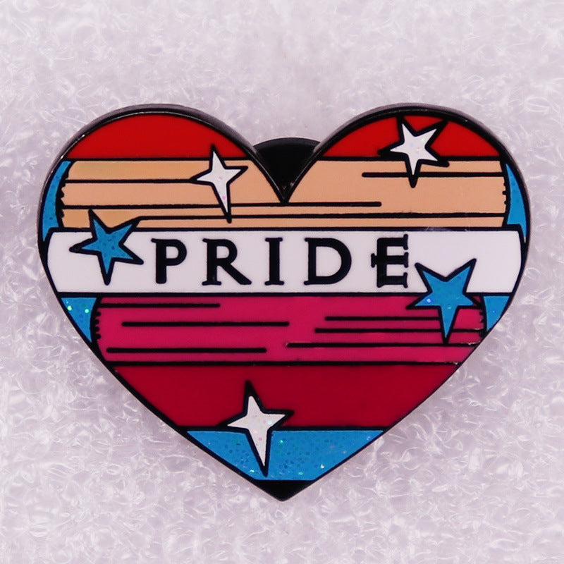 Cartoon Rainbow Metal Brooch