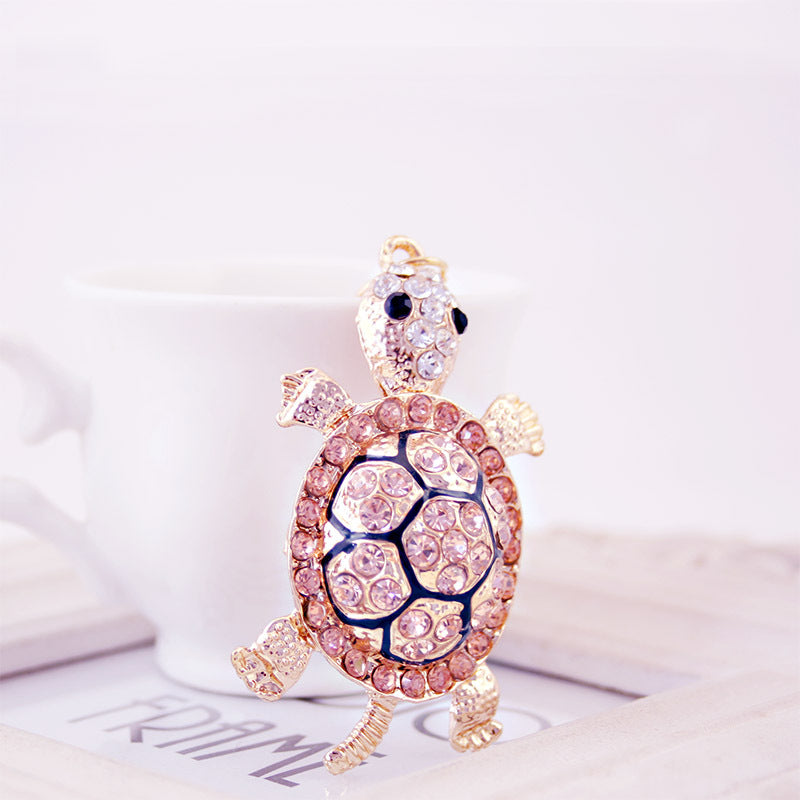 Tortoise car keychain metal pendant