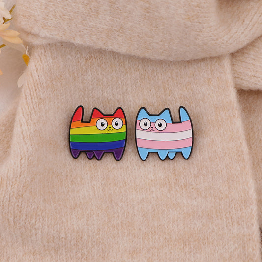 Creative Cute Cartoon Cat Alloy Animal Brooch