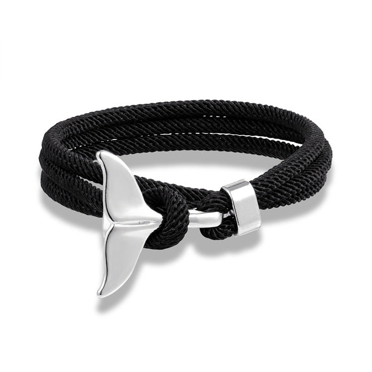 New Anchor Ocean Whale Tail Bracelet Milan Rope
