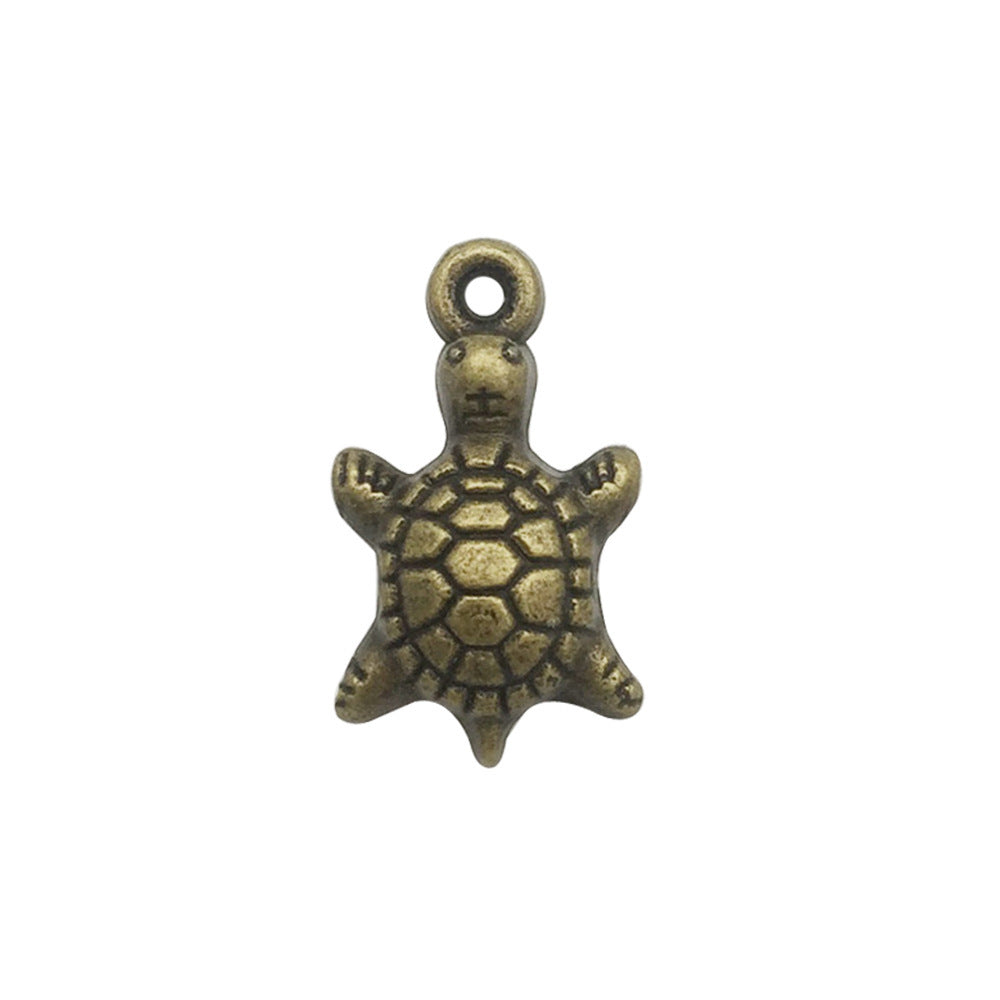 Retro Tibetan Silver Antique Brass Alloy DIY Accessories Marine Turtle Shell Necklace Bracelet Jewelry