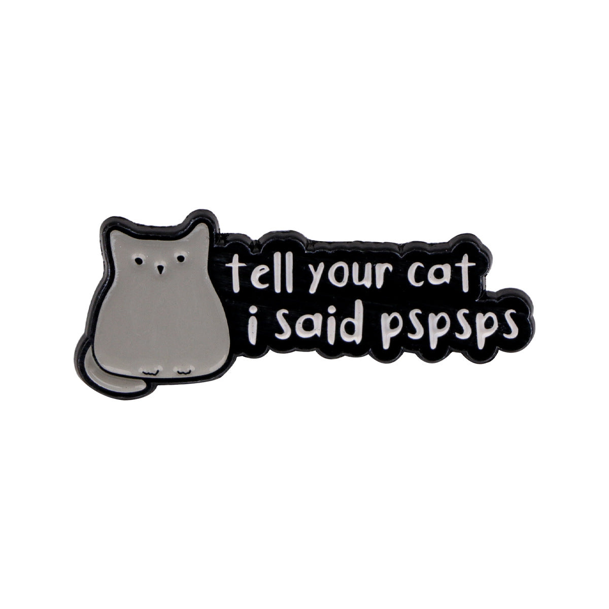 Animal Quotations Cat Black Bear Brooch Badge Clothing Backpack Ornament