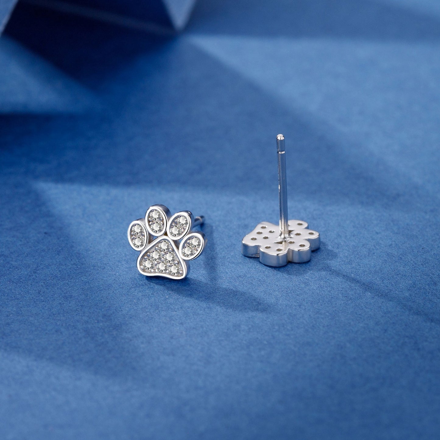 Daily Simple 925 Sterling Silver Cat's Paw Stud Earrings