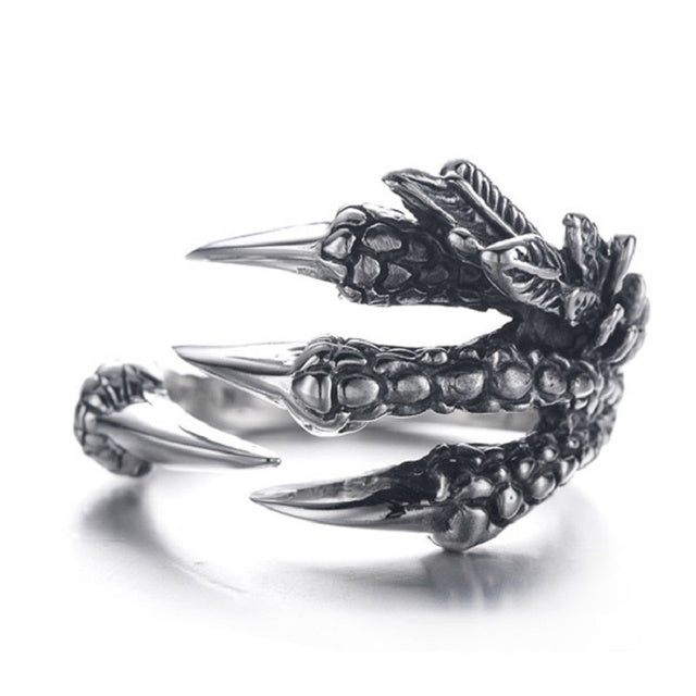 Vintage Punk Snake Dragon Animal Ring
