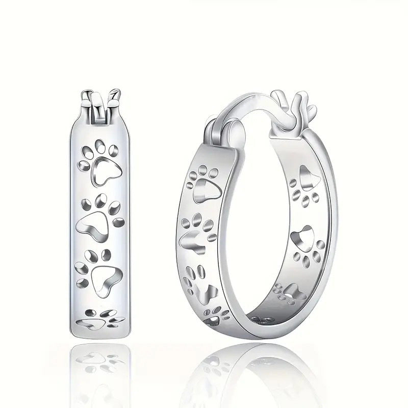 Animal Small Dog Paw Prints Earrings Fashion Exquisite