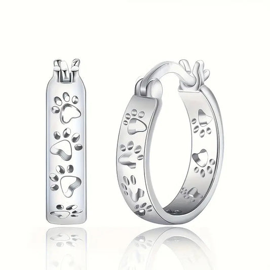 Animal Small Dog Paw Prints Earrings Fashion Exquisite