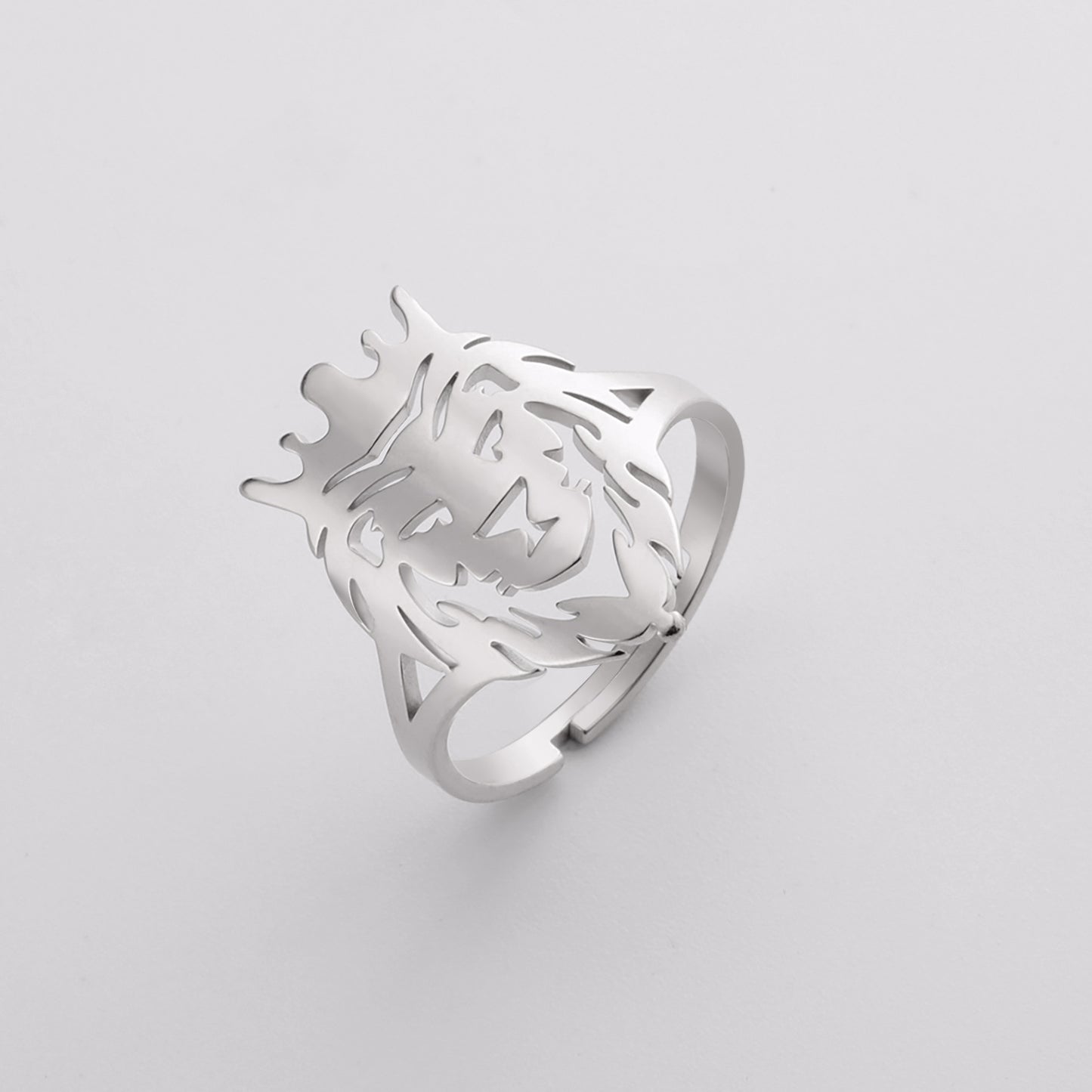 INS Hip-Hop Punk Style Animal Series Lion Head Ring