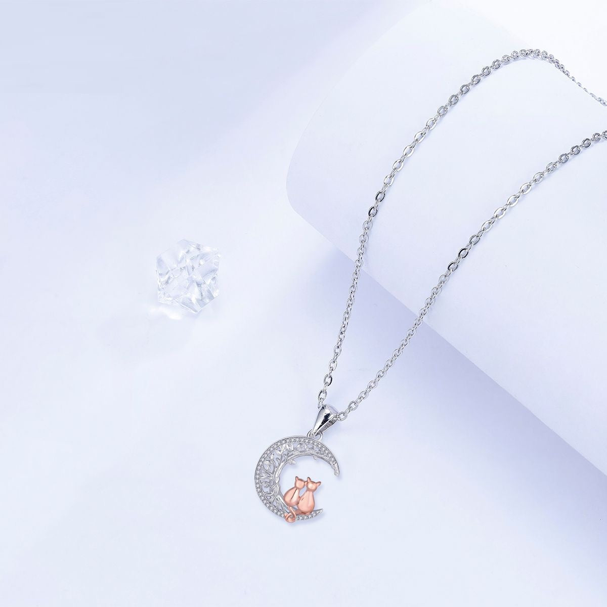 Fashion Design Of Cat Jewelry On The Moon